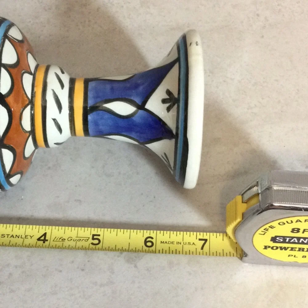 NWT Israel Hand-Painted Mosaic Loaves and Fishes Ceramic Goblet
